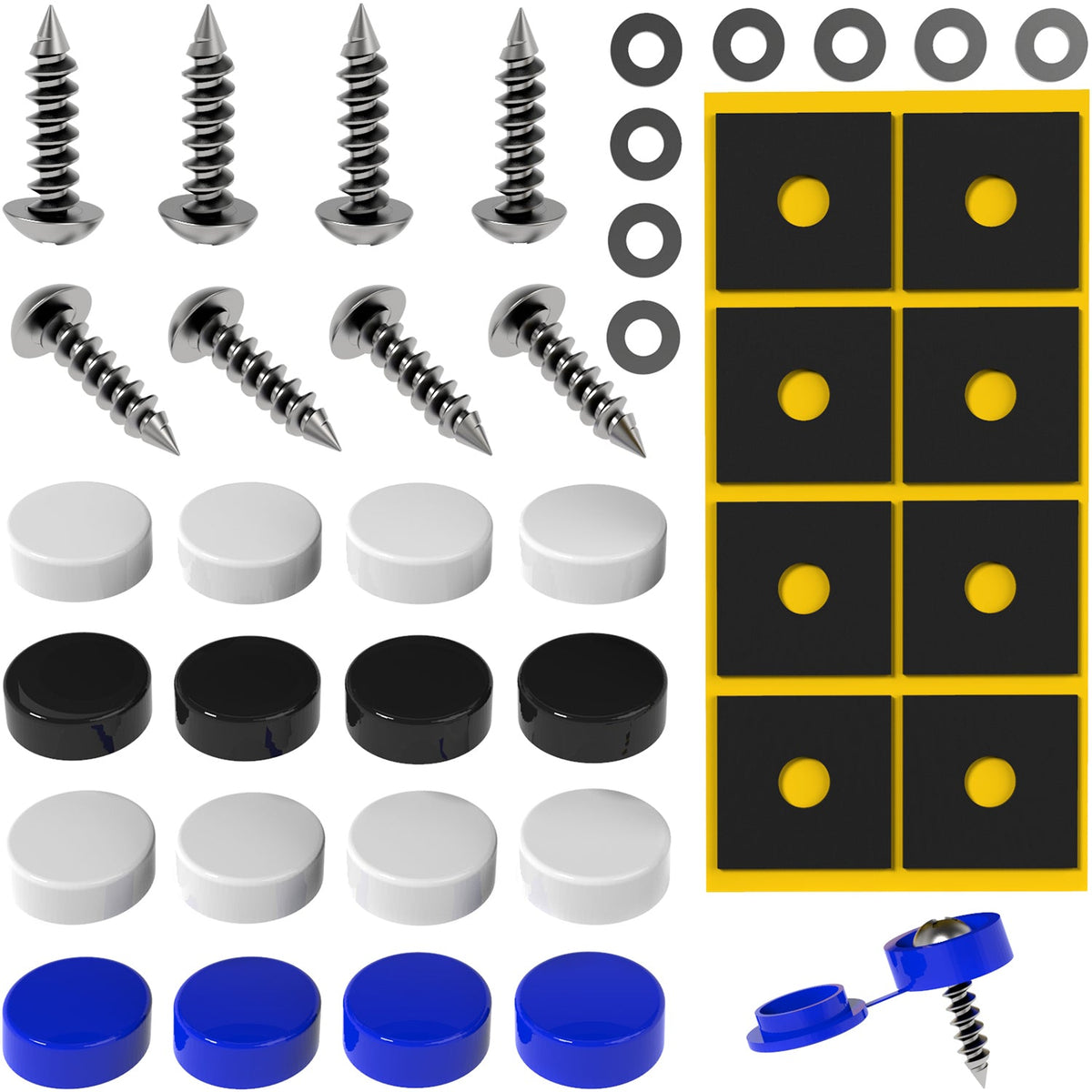 Kennzeichen Schrauben Set