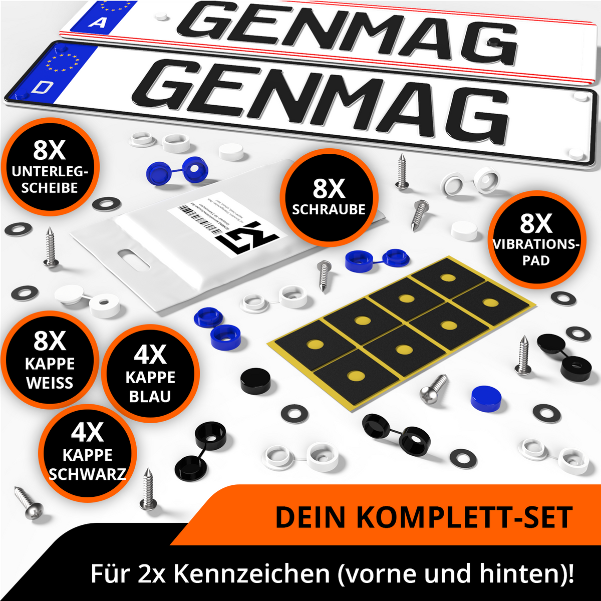 GENMAG Kennzeichen Schrauben Kappen Auto Motorrad Rahmenlose Kennzeichenhalter Rahmenlos Kfz Kennzeichenhalterung Nummernschild Schrauben Abdeckkappen Nummernschildhalterung Auto
Plateholder Ivality Klettmax Roadz plexiclick simplefix twistnfix LVL7EVEN ccultec