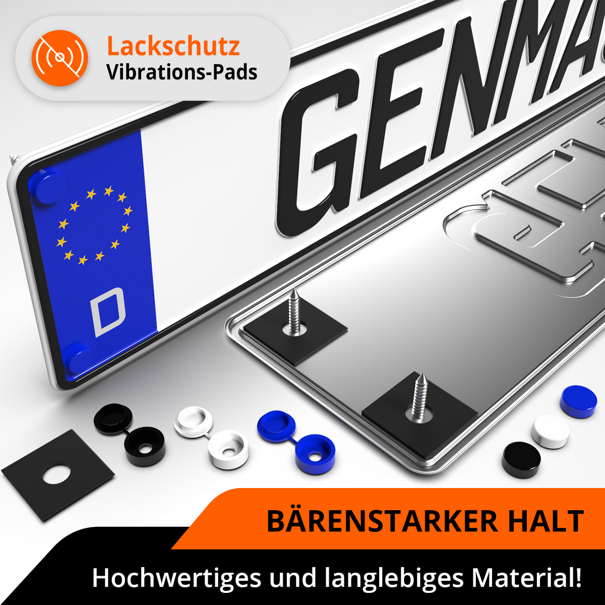 GENMAG Kennzeichen Schrauben Kappen Auto Motorrad Rahmenlose Kennzeichenhalter Rahmenlos Kfz Kennzeichenhalterung Nummernschild Schrauben Abdeckkappen Nummernschildhalterung Auto
Plateholder Ivality Klettmax Roadz plexiclick simplefix twistnfix LVL7EVEN ccultec
