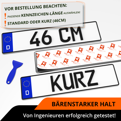 GENMAG Klett Kennzeichenhalter Rahmenlos 460mm Deutschland Rahmenlose Kennzeichenhalter Klett Kurz 46cm Kennzeichen Klett 3D
Plateholder Ivality Klettmax Roadz plexiclick simplefix twistnfix LVL7EVEN ccultec