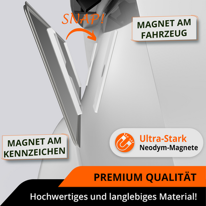 GENMAG Magnet Kennzeichenhalter Rahmenlos Deutschland Österreich Rahmenlose Kennzeichenhalter Magnet Magnetische Wechselkennzeichenhalter Kennzeichen Magnet Kurz 3D
Plateholder Ivality Klettmax Roadz plexiclick simplefix twistnfix LVL7EVEN ccultec