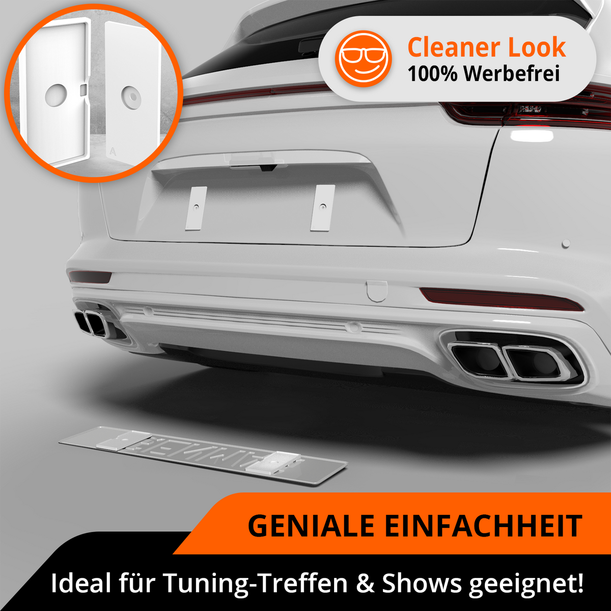 GENMAG Magnet Kennzeichenhalter Rahmenlos Deutschland Österreich Rahmenlose Kennzeichenhalter Magnet Magnetische Wechselkennzeichenhalter Kennzeichen Magnet Kurz 3D
Plateholder Ivality Klettmax Roadz plexiclick simplefix twistnfix LVL7EVEN ccultec