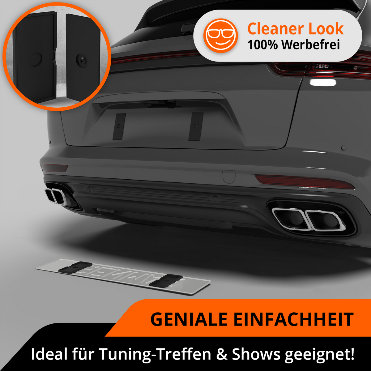 GENMAG Magnet Kennzeichenhalter Rahmenlos Deutschland Österreich Rahmenlose Kennzeichenhalter Magnet Magnetische Wechselkennzeichenhalter Kennzeichen Magnet Kurz 3D
Plateholder Ivality Klettmax Roadz plexiclick simplefix twistnfix LVL7EVEN ccultec