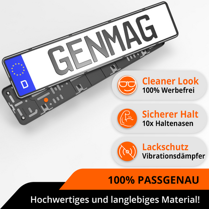 GENMAG Rahmenlose Kennzeichenhalter Rahmenlos Deutschland Nummernschildhalterung Auto Kennzeichenhalterung Nummernschildhalter Kennzeichen
Plateholder Ivality Klettmax Roadz plexiclick simplefix twistnfix LVL7EVEN ccultec
