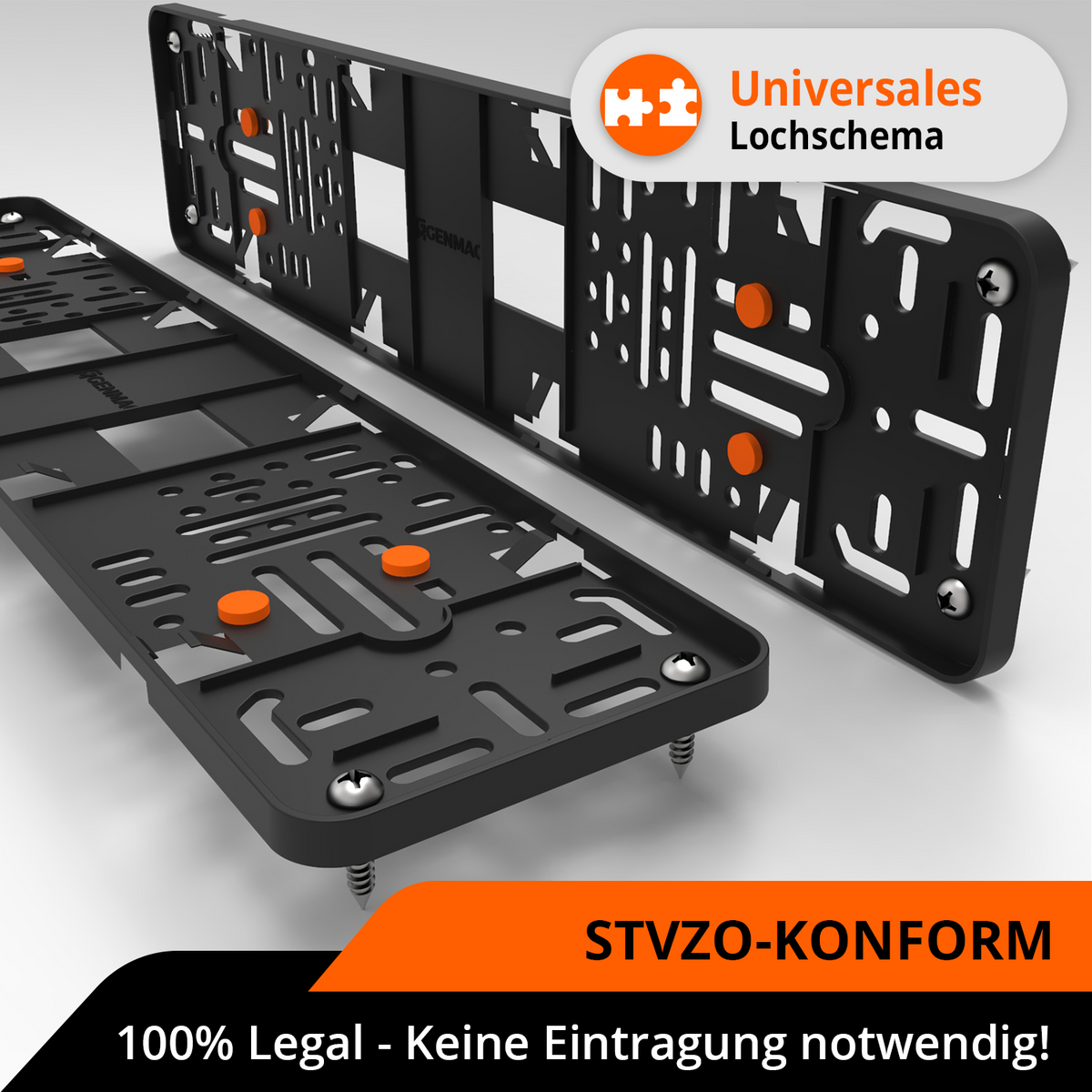 GENMAG Rahmenlose Kennzeichenhalter Rahmenlos Deutschland Nummernschildhalterung Auto Kennzeichenhalterung Nummernschildhalter Kennzeichen
Plateholder Ivality Klettmax Roadz plexiclick simplefix twistnfix LVL7EVEN ccultec