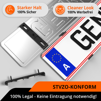 GENMAG Rahmenlose Kennzeichenhalter Rahmenlos Deutschland Österreich Nummernschildhalterung Auto Kennzeichenhalterung Nummernschildhalter Kennzeichen Kurz 3D
Plateholder Ivality Klettmax Roadz plexiclick simplefix twistnfix LVL7EVEN ccultec