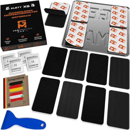 GENMAG Klett Kennzeichenhalter Rahmenlos Motorrad Roller Moped Mofa Deutschland Österreich Rahmenlose Kennzeichenhalter Klett Kennzeichen Klett
Plateholder Ivality Klettmax Roadz plexiclick simplefix twistnfix LVL7EVEN ccultec